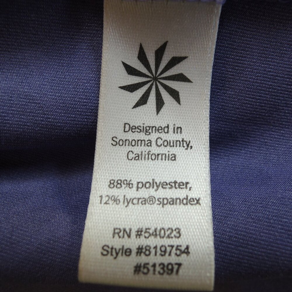 Athleta Purple Floral Faux Wrap Ruched Athletic Dress M - Picture 9 of 9